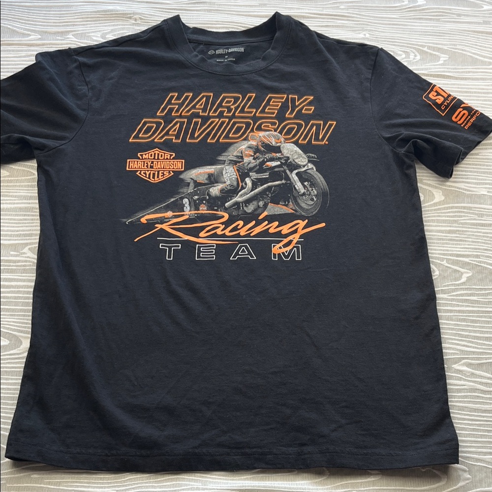 Harley Davidson Racing T-Shirt Men’s Size Medium Pre Owned